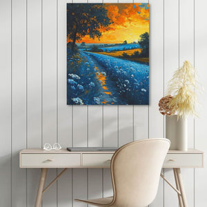 Sunset on the Farm - Luxury Wall Art