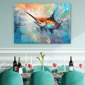 Swordfish Splash - Luxury Wall Art