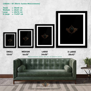 Teal Skull Semi - gloss Print - Luxury Wall Art