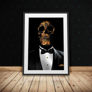 The Investor Skull Semi-gloss Print - Luxury Wall Art