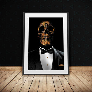 The Investor Skull Semi-gloss Print - Luxury Wall Art