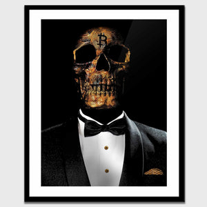 The Investor Skull Semi-gloss Print - Luxury Wall Art
