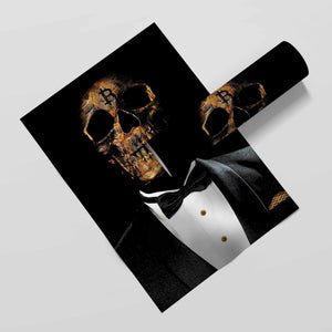 The Investor Skull Semi-gloss Print - Luxury Wall Art
