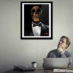 The Investor Skull Semi - gloss Print - Luxury Wall Art