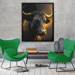 The Italian Bull - Oversized Bull Canvas Wall Art