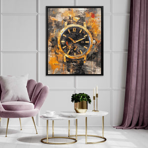 Time Forgotten - Abstract Wall Art in Black Frame