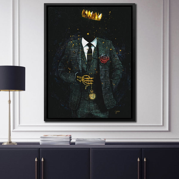 Timeless Skeleton King in a room