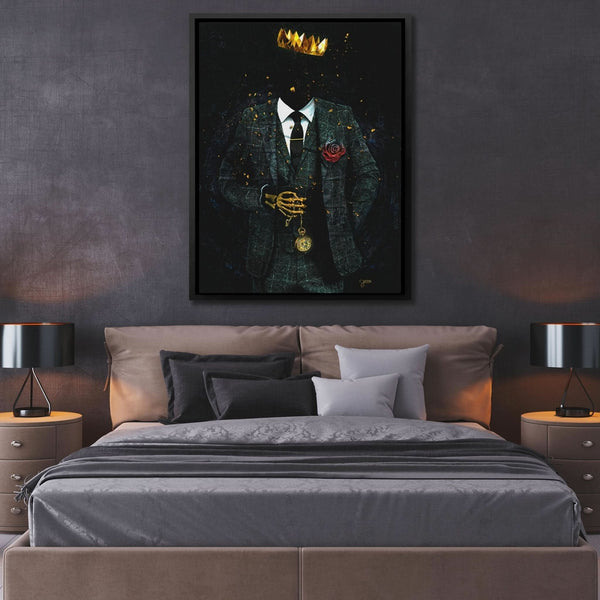 Timeless Skeleton King in a room