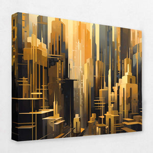 Towers of Gold - City Canvas Wall Art