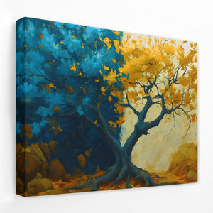 Tree of Life - Blue Wall Art for Living Room