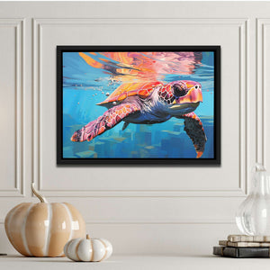 Turtle in the Sea - Luxury Wall Art