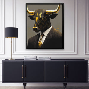 Wall Street Bull - Gold Wall Art for Office