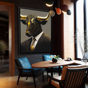 Wall Street Bull - Gold Bull Canvas Print