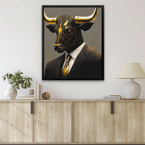 Wall Street Bull - Oversized Animals Canvas Wall Art