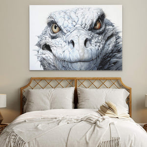 White Komodo Dragon - Luxury Wall Art