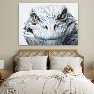 White Komodo Dragon - Luxury Wall Art
