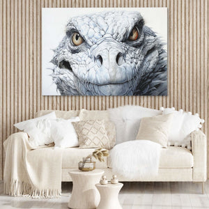 White Komodo Dragon - Luxury Wall Art