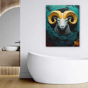 White Ram - Luxury Wall Art