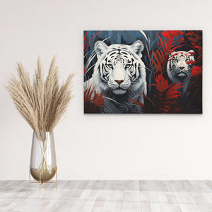 White Tiger Cubs - Luxury Wall Art