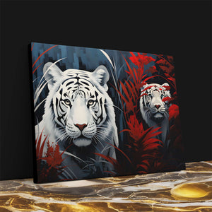White Tiger Cubs - Luxury Wall Art