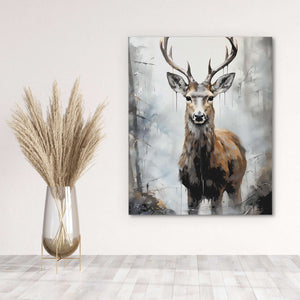 Wild buck - Wall Art in Black Frame