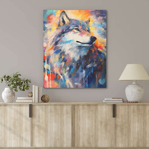 Wild Spirit - Gray Wall Art in Black Frame