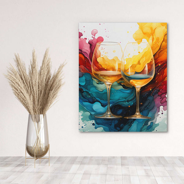 Wine Splash in a room