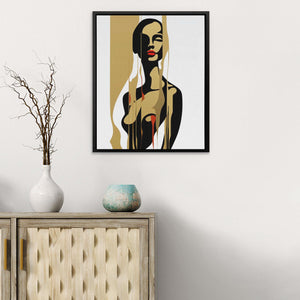 Woman's Gold Form - Gold Figure Canvas Print