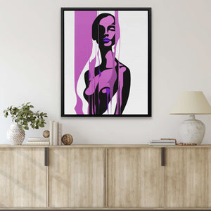 Woman's Pink Form - Large Abstract Canvas Print
