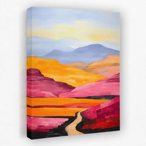Yellow and Pink Hills - Luxury Wall Art