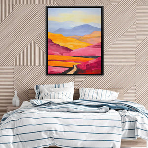 Yellow and Pink Hills - Luxury Wall Art