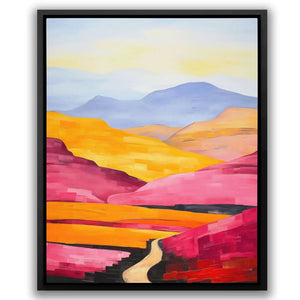 Yellow and Pink Hills - Luxury Wall Art