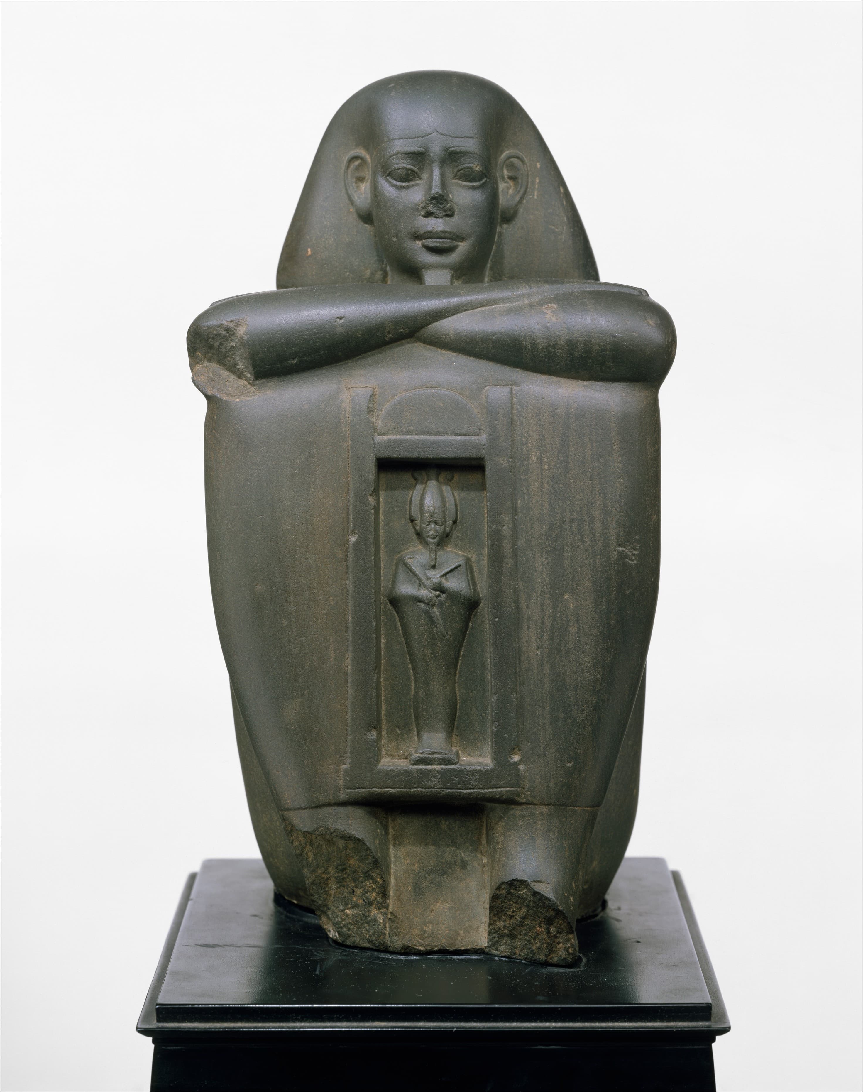 Naophorous Block Statue of a Governor of Sais, Psamtikseneb by Ancient Egyptian (Unknown)