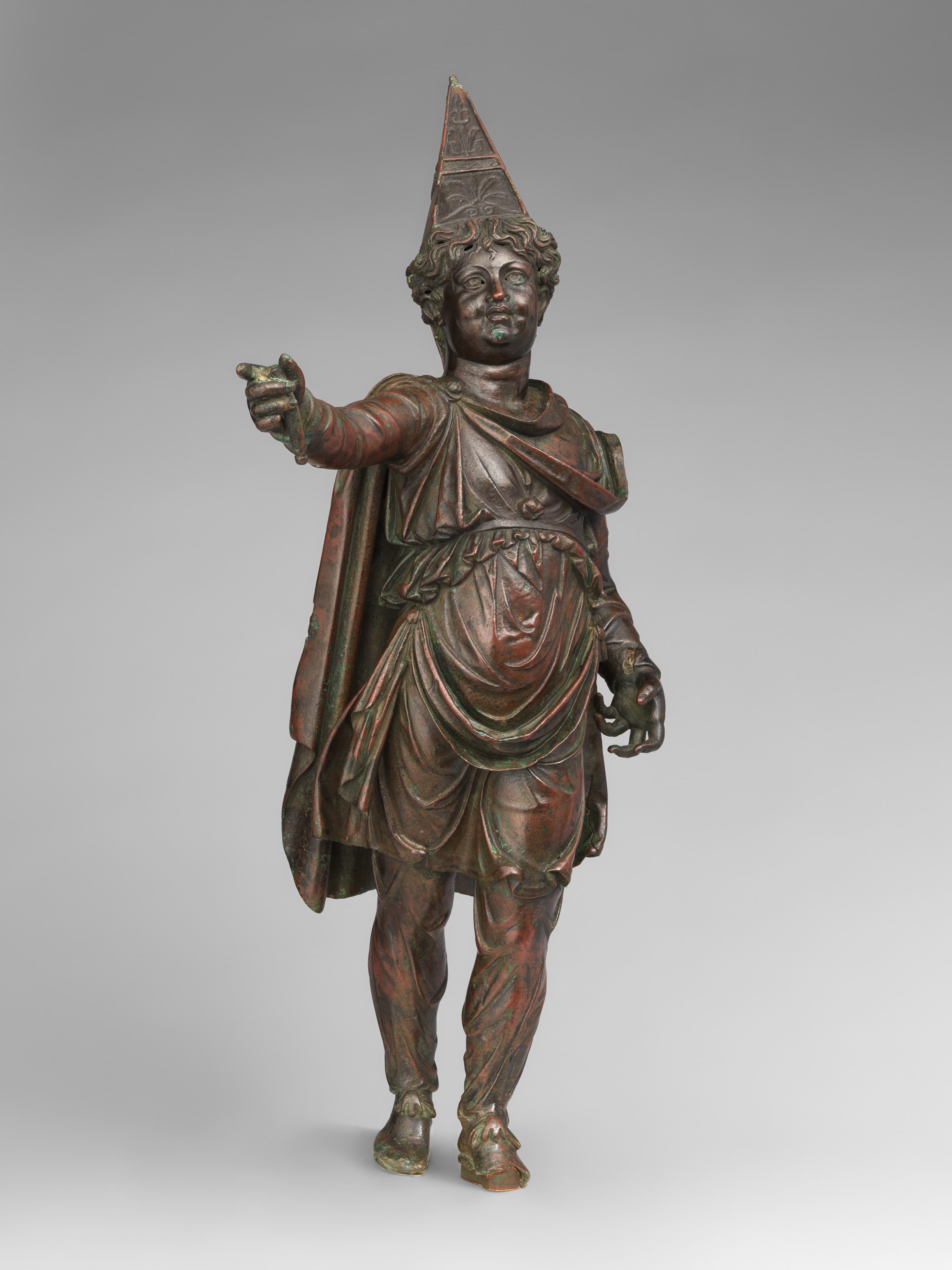 Bronze figure of a boy in Eastern dress by Ancient Greek (Unknown)