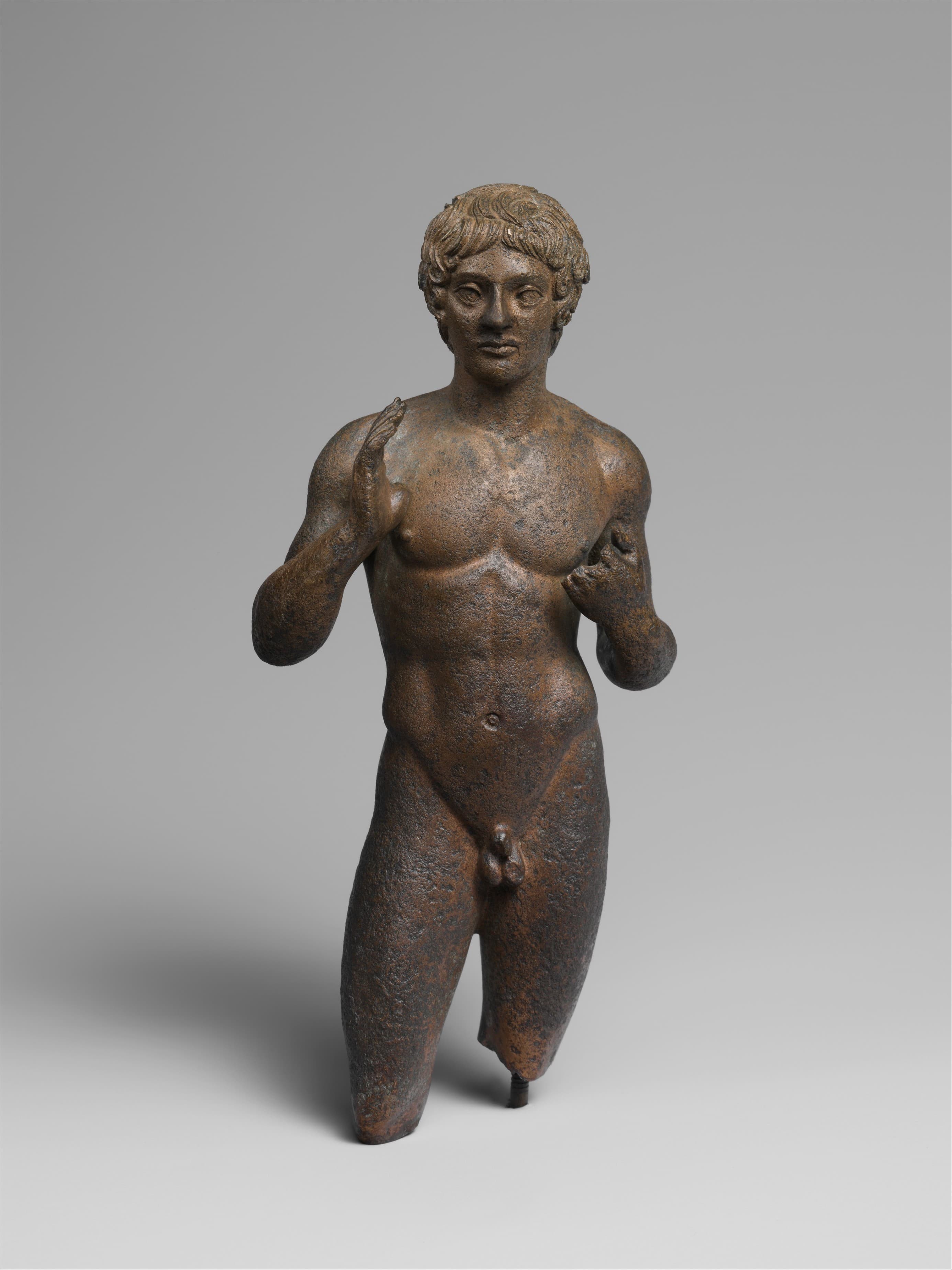 Doryphoros by Polykleitos (-440), Marble (Roman copy of bronze original)