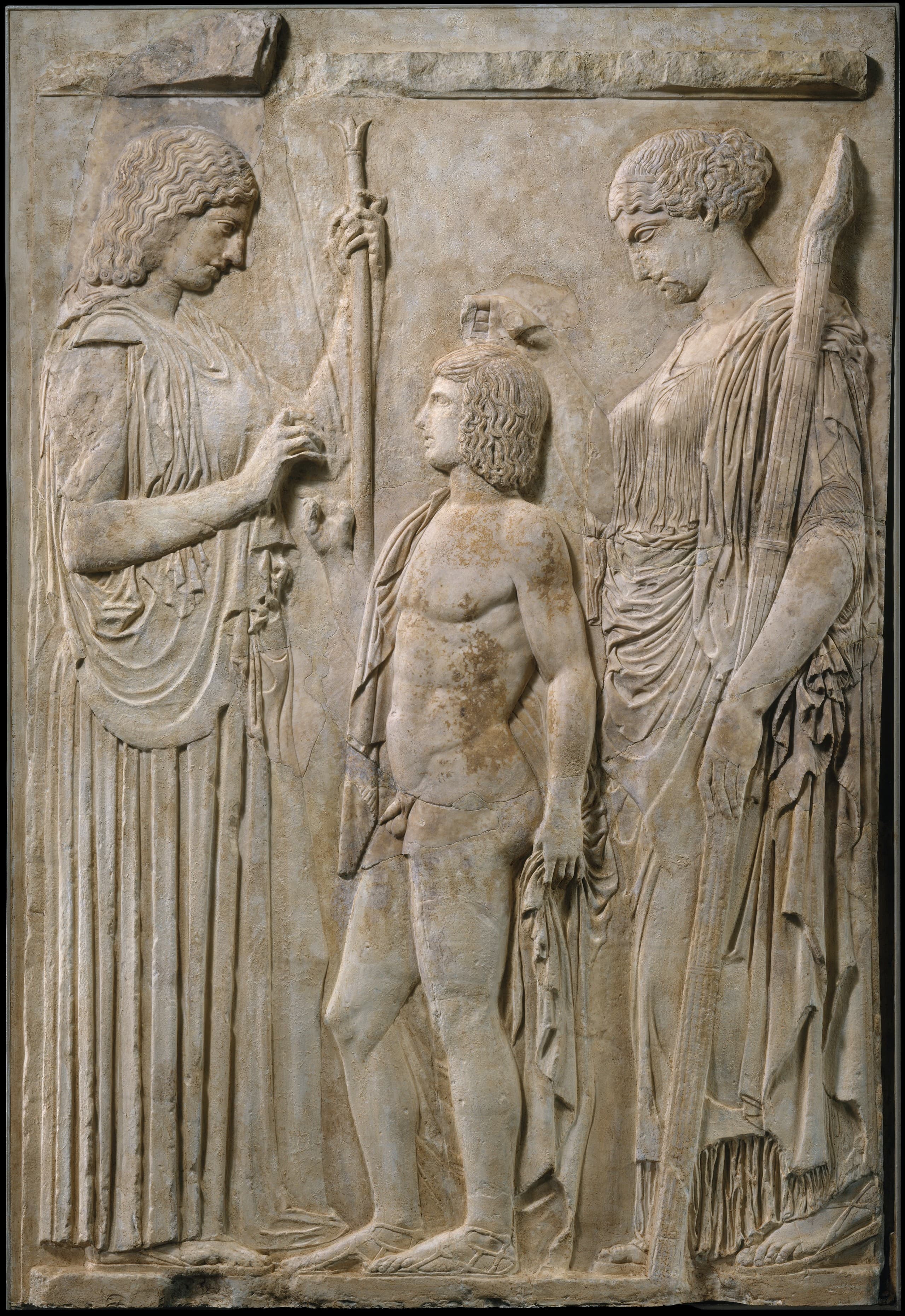 Ten marble fragments of the Great Eleusinian Relief by Ancient Greek (Unknown)