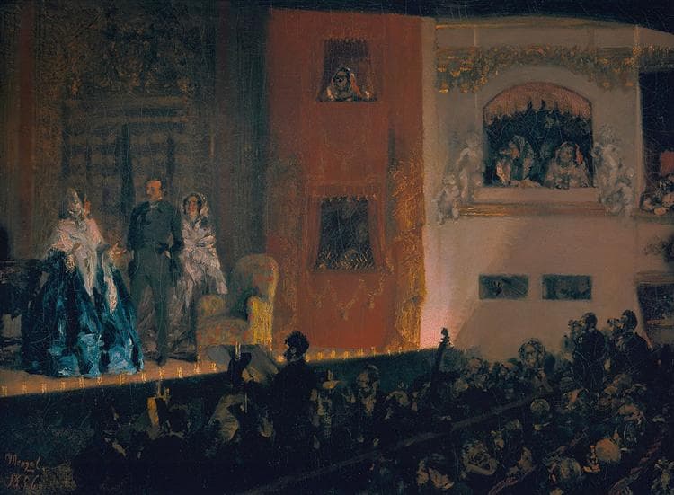 Théâtre du Gymnase in Paris by Adolph Menzel