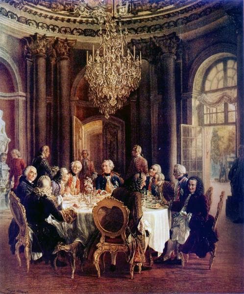 Voltaire in the Court of Frederick II of Prussia by Adolph Menzel at State Hermitage Museum