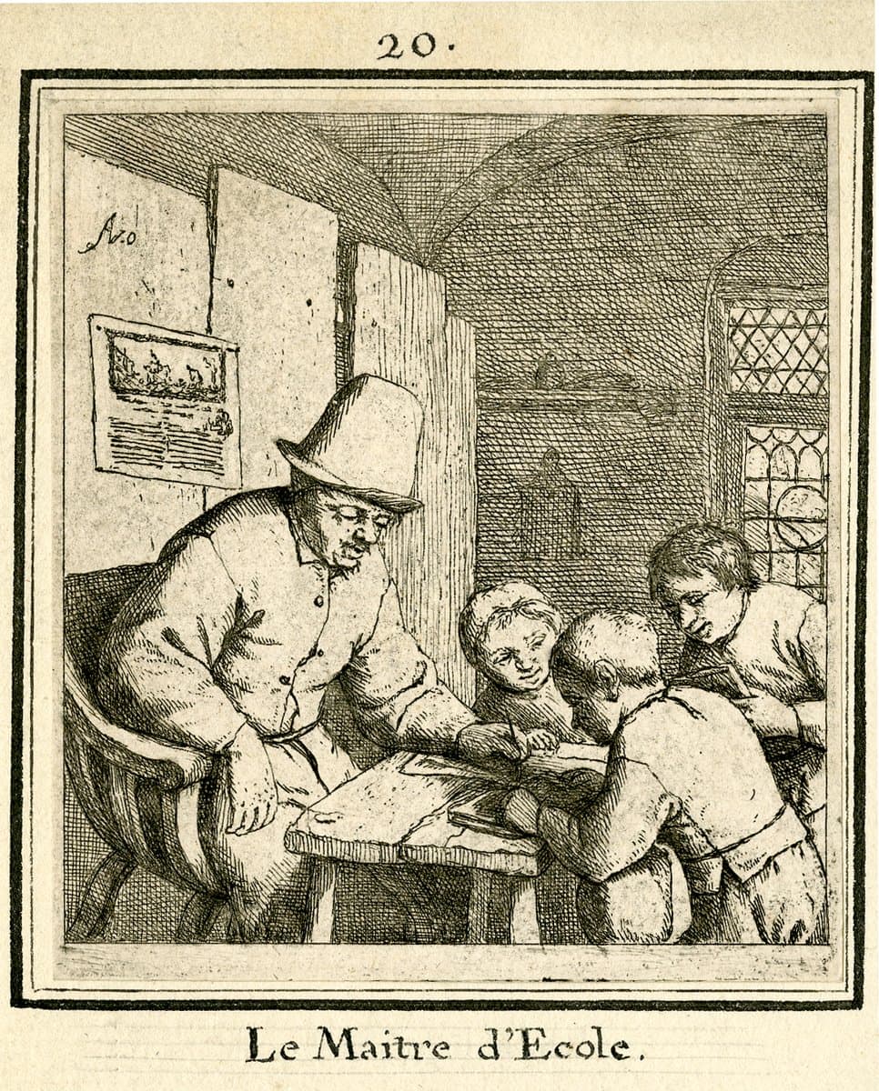 The Schoolmaster by Adriaen van Ostade