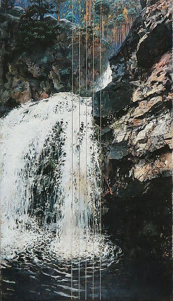 Mäntykoski Waterfall by Akseli Gallen-Kallela at Private Collection