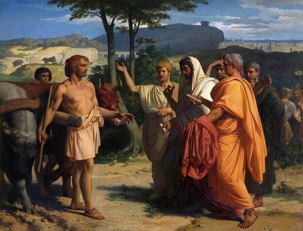 Cincinnatus Receiving The Ambassadors From Rome by Alexandre Cabanel