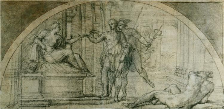 Mercury protecting Ulysses from the charms of Circe