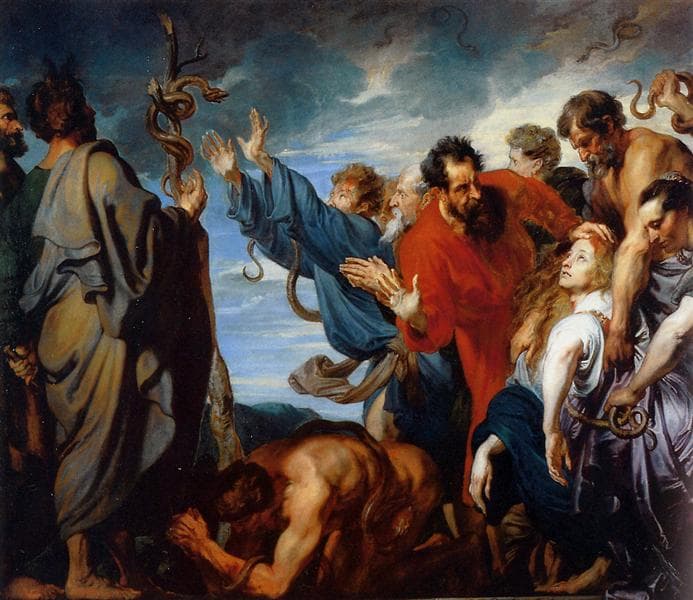 Mozes and the brass snake by Anthony van Dyck