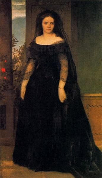 Portrait of The Tragic Actress Fanny Janauschek by Arnold Böcklin at Städel, Frankfurt am Main