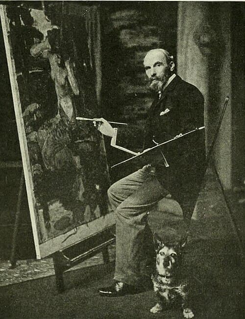 Portrait of John William Waterhouse, British artist (1849–1917)