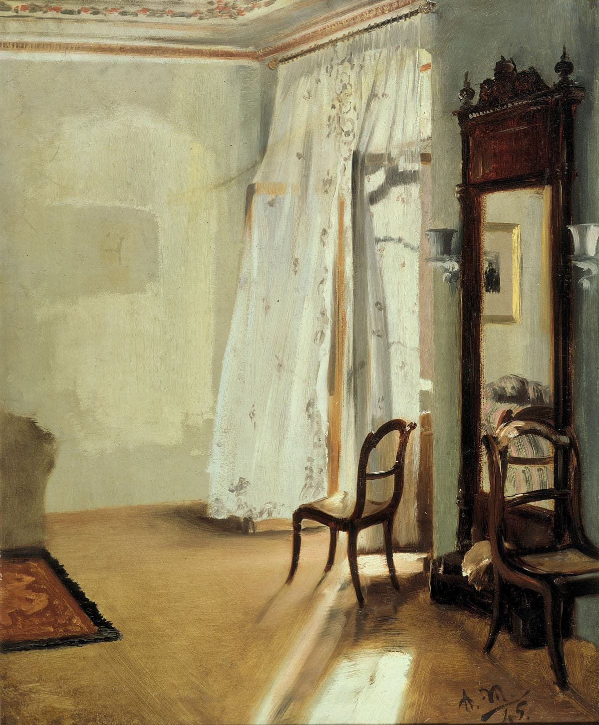 Balcony Room by Adolph Menzel at Alte Nationalgalerie, Berlin
