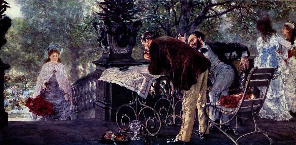 Travel plans by Adolph Menzel at Private Collection