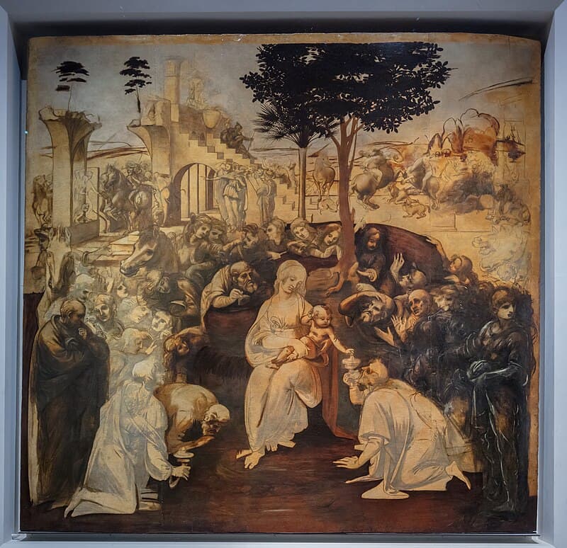 Adoration of the Magi by Leonardo da Vinci