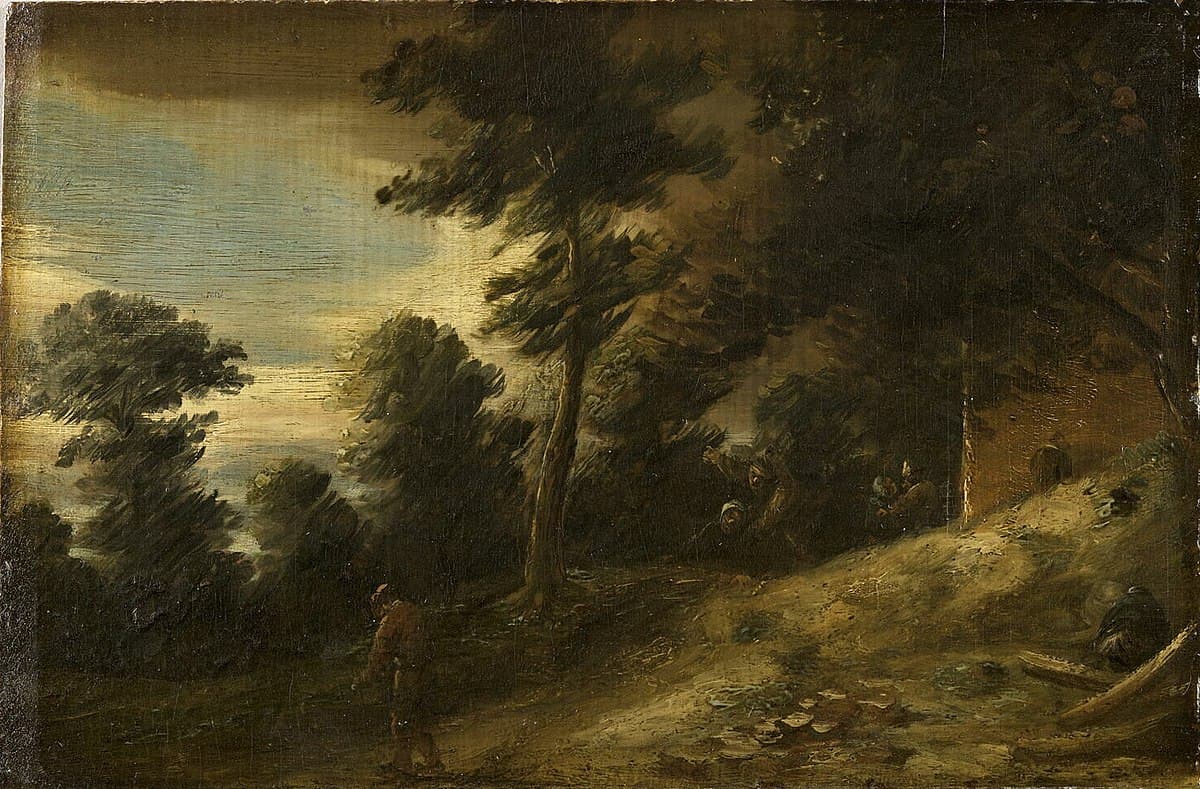 Twilight Landscape by Adriaen Brouwer