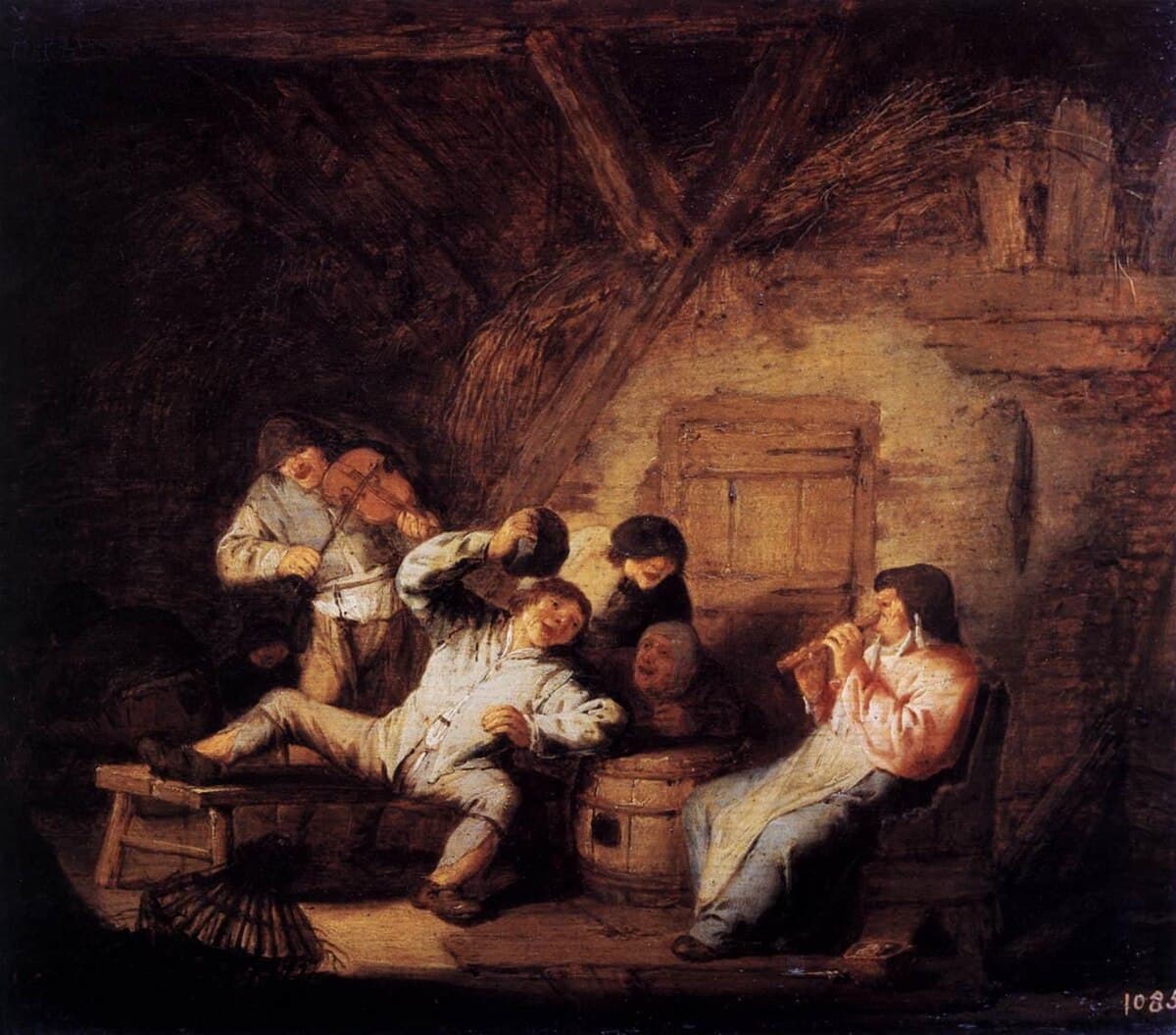 Country Concert by Adriaen van Ostade at Private Collection